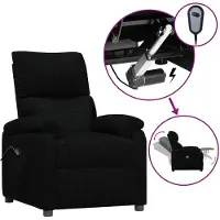 vidaXL Relaxsessel Elektrisch Schwarz Stoff