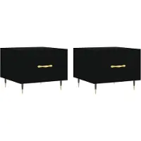 vidaXL Couchtische 2 Stk. Schwarz 50x50x40 cm Holzwerkstoff