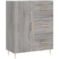 vidaXL Sideboard Grau Sonoma 69,5x34x90 cm Holzwerkstoff