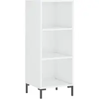 vidaXL Sideboard Hochglanz-Weiß 34,5x32,5x90 cm Holzwerkstoff
