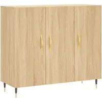 vidaXL Sideboard Sonoma-Eiche 90x34x80 cm Holzwerkstoff