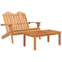 vidaXL 2-tlg. Garten-Lounge-Set Adirondack Massivholz Akazie