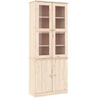 vidaXL Vitrinenschrank ALTA 77x35x186,5 cm Massivholz Kiefer