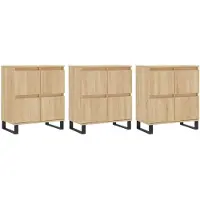 vidaXL Sideboards 3 Stk. Sonoma-Eiche Holzwerkstoff