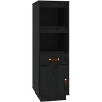 vidaXL Highboard Schwarz 34x40x108,5 cm Massivholz Kiefer