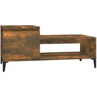 vidaXL Couchtisch Räuchereiche 100x50x45 cm Holzwerkstoff