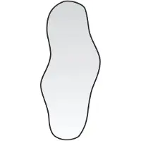 vidaXL Wandspiegel Schwarz 60x25 cm