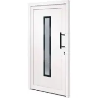 vidaXL Haustür Weiß 108x208 cm PVC