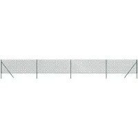 vidaXL Maschendrahtzaun Grün 1x10 m