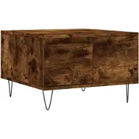 vidaXL Couchtisch Räuchereiche 55x55x36,5 cm Holzwerkstoff