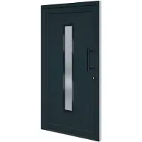 vidaXL Haustür Anthrazit 108x208 cm PVC