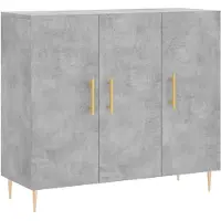 vidaXL Sideboard Betongrau 90x34x80 cm Holzwerkstoff