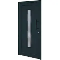 vidaXL Haustür Anthrazit 98x200 cm PVC