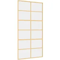 vidaXL Schiebetür Golden 102,5x205 cm ESG-Klarglas und Aluminium