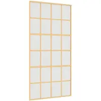 vidaXL Schiebetür Golden 102,5x205 cm Matt ESG-Glas und Aluminium
