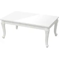 vidaXL Couchtisch Hochglanz-Weiß 100x50x42 cm Holzwerkstoff