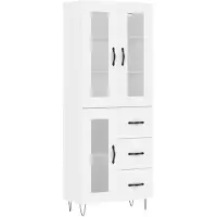 vidaXL Highboard Weiß 69,5x34x180 cm Holzwerkstoff