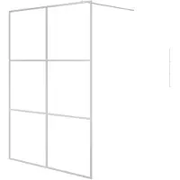 vidaXL Duschwand für Begehbare Dusche Silbern 140x195 cm ESG-Klarglas
