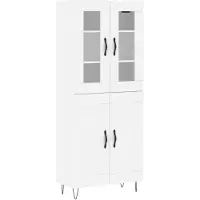 vidaXL Highboard Weiß 69,5x34x180 cm Holzwerkstoff