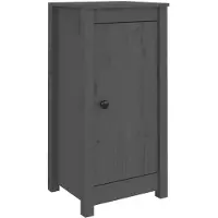 vidaXL Sideboards 2 Stk. Grau 39x35x80 cm Massivholz Kiefer