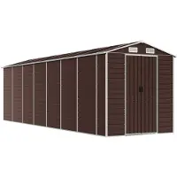 vidaXL Gartenhaus Braun 191x640x198 cm Verzinkter Stahl