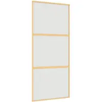 vidaXL Schiebetür Golden 90x205 cm Matt ESG-Glas und Aluminium
