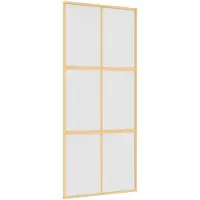 vidaXL Schiebetür Golden 90x205 cm Matt ESG-Glas und Aluminium
