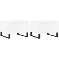 vidaXL Couchtische 2 Stk. Weiß 50x46x35 cm Holzwerkstoff