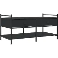 vidaXL Couchtisch Schwarz 99x50x50 cm Holzwerkstoff