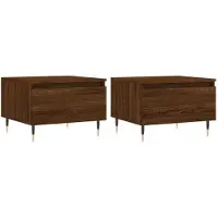 vidaXL Couchtische 2 Stk. Braun Eichen-Optik 50x46x35 cm Holzwerkstoff