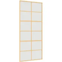 vidaXL Schiebetür Golden 90x205 cm Matt ESG-Glas und Aluminium