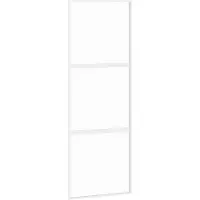 vidaXL Schiebetür Weiß 76x205 cm Hartglas und Aluminium
