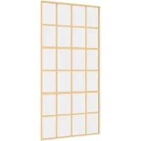 vidaXL Schiebetür Golden 102,5x205 cm ESG-Klarglas und Aluminium