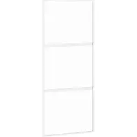 vidaXL Schiebetür Weiß 90x205 cm Hartglas und Aluminium