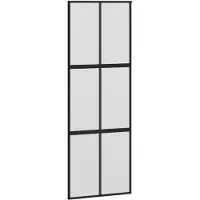 vidaXL Schiebetür Schwarz 90x205 cm Hartglas und Aluminium