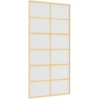 vidaXL Schiebetür Golden 102,5x205 cm Matt ESG-Glas und Aluminium