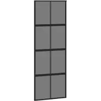 vidaXL Schiebetür Schwarz 76x205 cm Hartglas und Aluminium