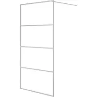 vidaXL Duschwand für Begehbare Dusche Silbern 100x195 cm ESG-Klarglas
