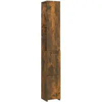 vidaXL Badschrank Räuchereiche 25x26,5x170 cm Holzwerkstoff