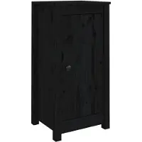 vidaXL Sideboards 2 Stk. Schwarz 39x35x80 cm Massivholz Kiefer
