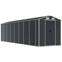 vidaXL Gerätehaus Anthrazit 191x725x198 cm Verzinkter Stahl