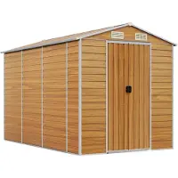 vidaXL Gartenhaus Hellbraun 191 x 300 x 198 cm Verzinkter Stahl