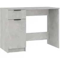 vidaXL Schreibtisch Betongrau 100x50x75 cm Holzwerkstoff
