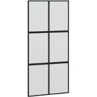 vidaXL Schiebetür Schwarz 102,5x205 cm Hartglas und Aluminium