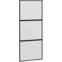 vidaXL Schiebetür Schwarz 90x205 cm Hartglas und Aluminium