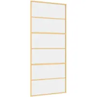 vidaXL Schiebetür Golden 90x205 cm ESG-Klarglas und Aluminium