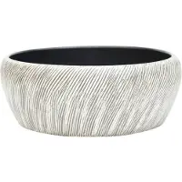vidaXL Aufsatzwaschbecken Schwarz und Grau Rund Ø41x14 cm Keramik