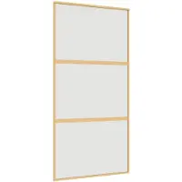 vidaXL Schiebetür Golden 102,5x205 cm Matt ESG-Glas und Aluminium
