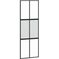 vidaXL Schiebetür Schwarz 76x205 cm Hartglas und Aluminium