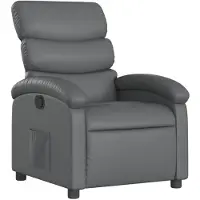 vidaXL Relaxsessel Grau Kunstleder